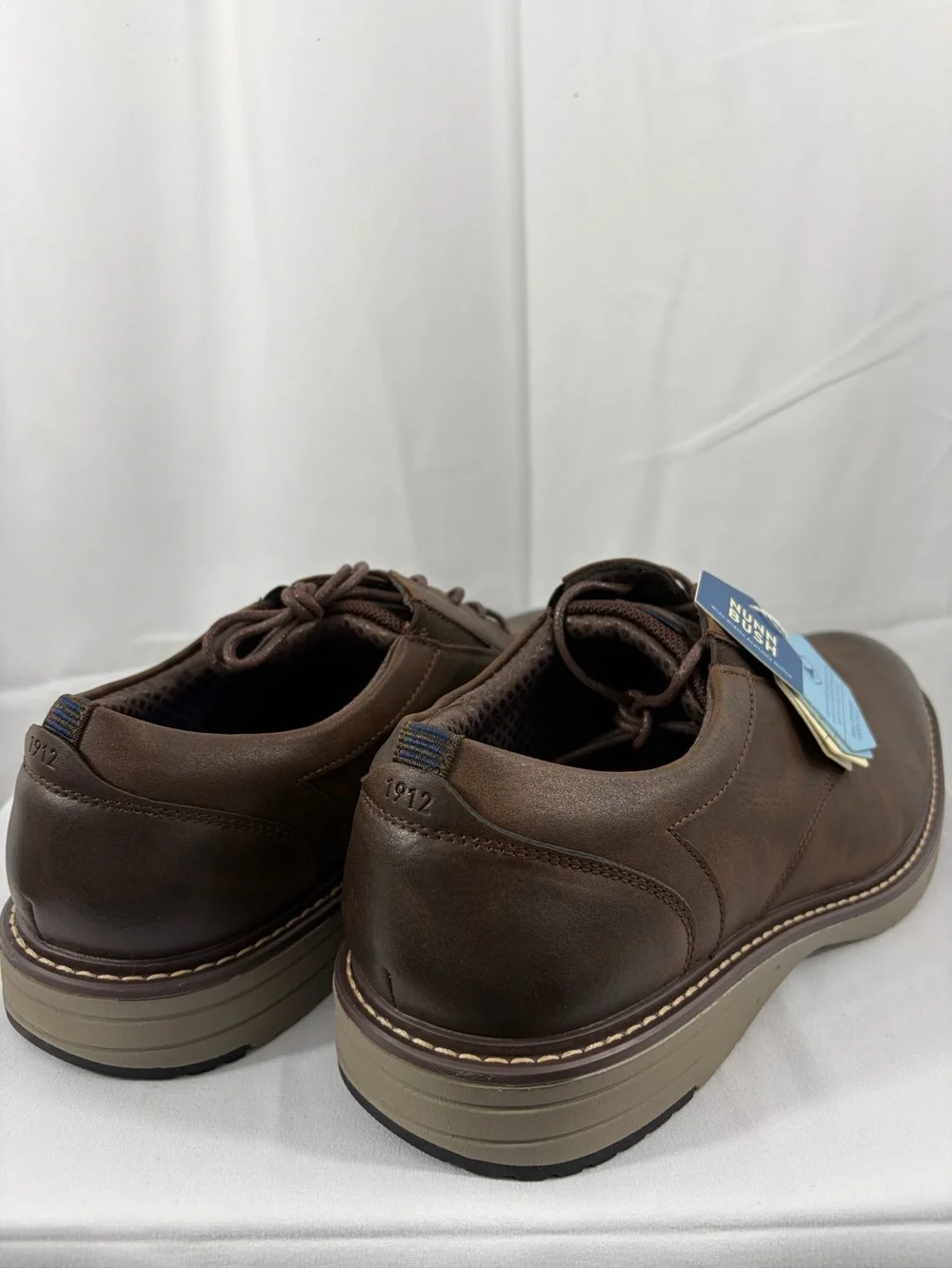 NWT Nunn Bush Men's Size 10 Brown Lace-Up Casual Dress Shoes